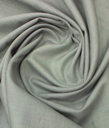 Raymond Worsted Grey Self Design Trouser Fabric With J.hampstead by Siyaram's White & Black Structured Shirt Fabric (Unstitched)