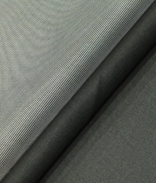 Raymond Worsted Grey Self Design Trouser Fabric With J.hampstead by Siyaram's White & Black Structured Shirt Fabric (Unstitched)