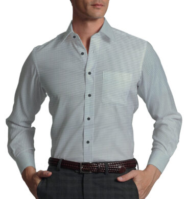 Raymond Grey Self Check Trouser Fabric With J.hampstead by Siyaram's Light Grey Structured Shirt Fabric (Unstitched)