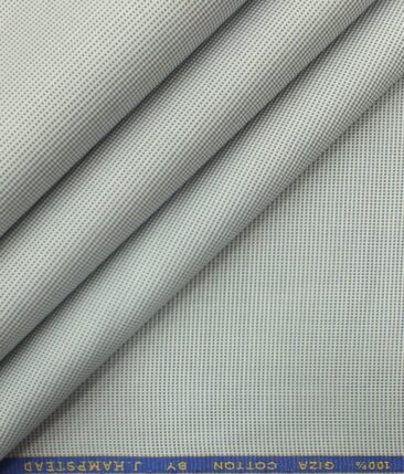 Raymond Grey Self Check Trouser Fabric With J.hampstead by Siyaram's Light Grey Structured Shirt Fabric (Unstitched)