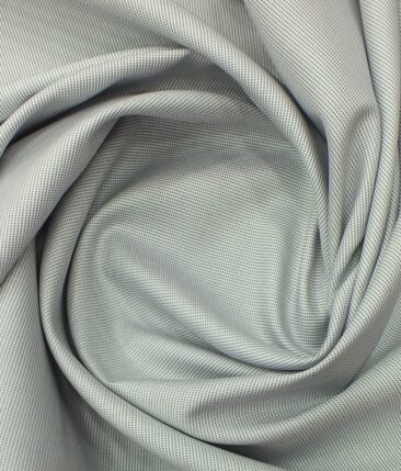 Raymond Grey Self Check Trouser Fabric With J.hampstead by Siyaram's Light Grey Structured Shirt Fabric (Unstitched)