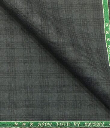 Raymond Grey Self Check Trouser Fabric With J.hampstead by Siyaram's Light Grey Structured Shirt Fabric (Unstitched)