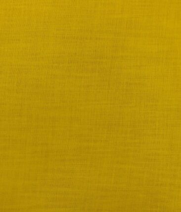 Exquisite Men's Medallion Yellow 100% Cotton Chambray Weave Solid Shirt Fabric (1.60 M)