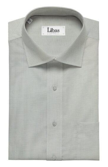 J.Hampstead by Siyaram's Men's Light Grey 100% Giza Cotton Pin-Point Oxford Weave Shirt Fabric (1.60 M)
