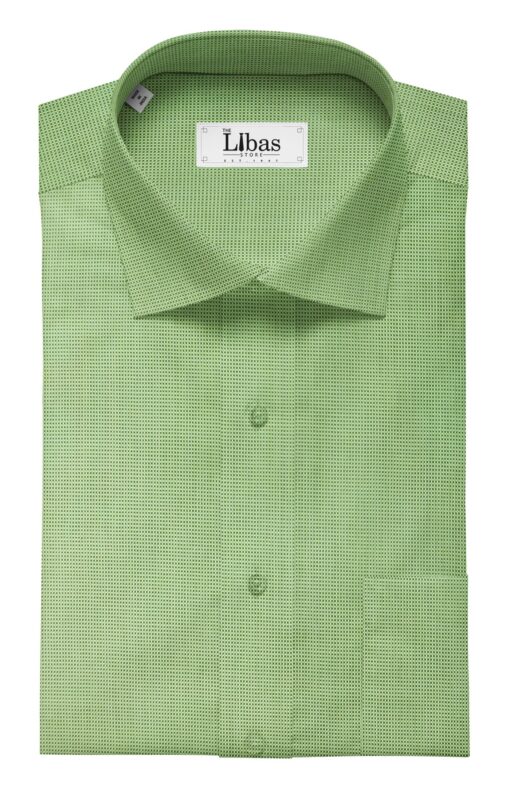 J.Hampstead by Siyaram's Men's Olive Green 100% Giza Cotton Pin-Point Oxford Weave Shirt Fabric (1.60 M)