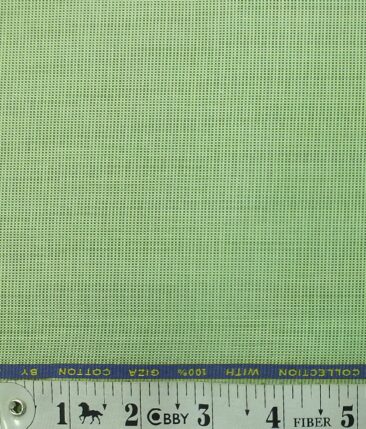 J.Hampstead by Siyaram's Men's Olive Green 100% Giza Cotton Pin-Point Oxford Weave Shirt Fabric (1.60 M)