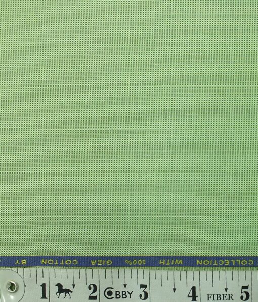 J.Hampstead by Siyaram's Men's Olive Green 100% Giza Cotton Pin-Point Oxford Weave Shirt Fabric (1.60 M)