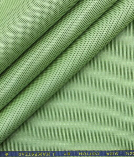 J.Hampstead by Siyaram's Men's Olive Green 100% Giza Cotton Pin-Point Oxford Weave Shirt Fabric (1.60 M)