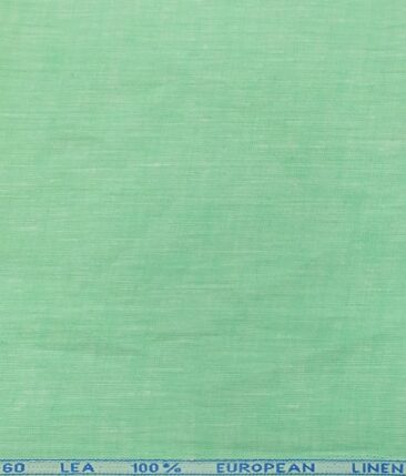 J.hampstead by Siyaram's Sea Foam Green 100% Pure Linen 60 LEA Self Design Shirt Fabric (1.60 M)