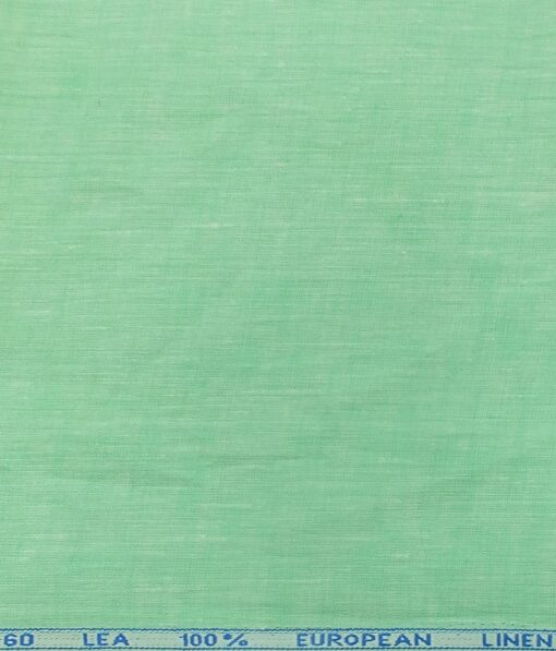 J.hampstead by Siyaram's Sea Foam Green 100% Pure Linen 60 LEA Self Design Shirt Fabric (1.60 M)