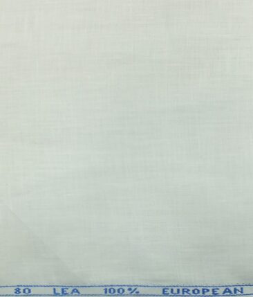 J.hampstead by Siyaram's White 100% Super Fine Pure Linen 80 LEA Self Design Shirt Fabric (1.60 M)