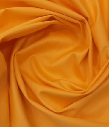 Nemesis Men's Bright Orange 100% Egyptian Giza Cotton Satin Weave Shirt Fabric (1.60 M)
