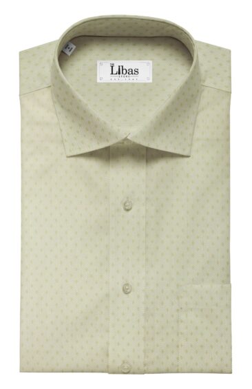 Nemesis Men's Beige 100% Egyptian Giza Cotton Structured Dobby Reversible Shirt Fabric (1.60 M)