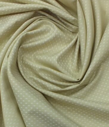 Nemesis Men's Beige 100% Egyptian Giza Cotton Structured Dobby Reversible Shirt Fabric (1.60 M) - Image 5