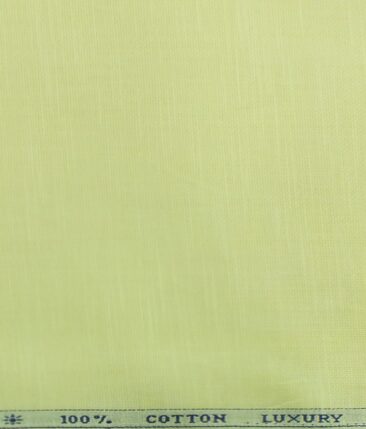 Nemesis Men's Blonde Yellow 100% Cotton Chambray Weave Structured Shirt Fabric (1.60 M)