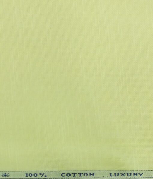 Nemesis Men's Blonde Yellow 100% Cotton Chambray Weave Structured Shirt Fabric (1.60 M)