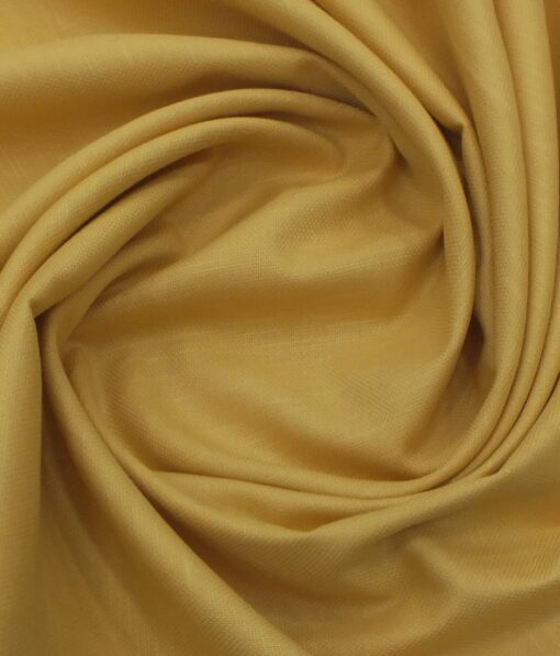 Nemesis Men's Canary Yellow 100% Cotton Chambray Weave Structured Shirt Fabric (1.60 M)