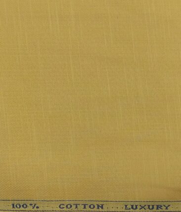 Nemesis Men's Canary Yellow 100% Cotton Chambray Weave Structured Shirt Fabric (1.60 M)