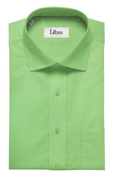 Nemesis Men's Green 100% Cotton Chambray Weave Structured Shirt Fabric (1.60 M)