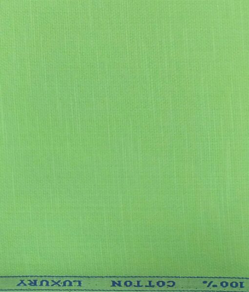 Nemesis Men's Green 100% Cotton Chambray Weave Structured Shirt Fabric (1.60 M)