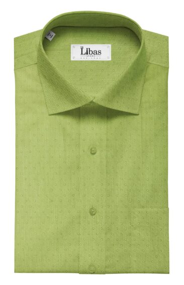 Soktas Men's Lime Green 100% Egyptian Giza Cotton Dobby Shirt Fabric (1.60 M)