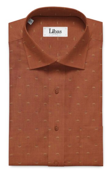 Solino Copper 100% Pure Linen 60 LEA Dobby Shirt Fabric (1.60 M)