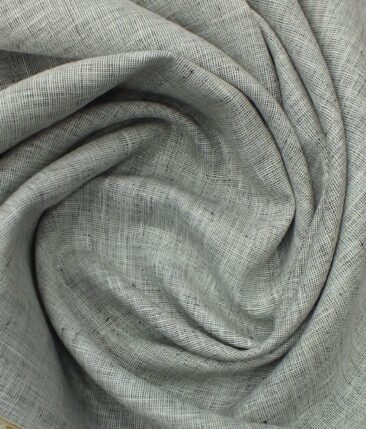 Linen Club Light Grey 100% Pure Linen Structured Trouser Fabric (1.30 M)