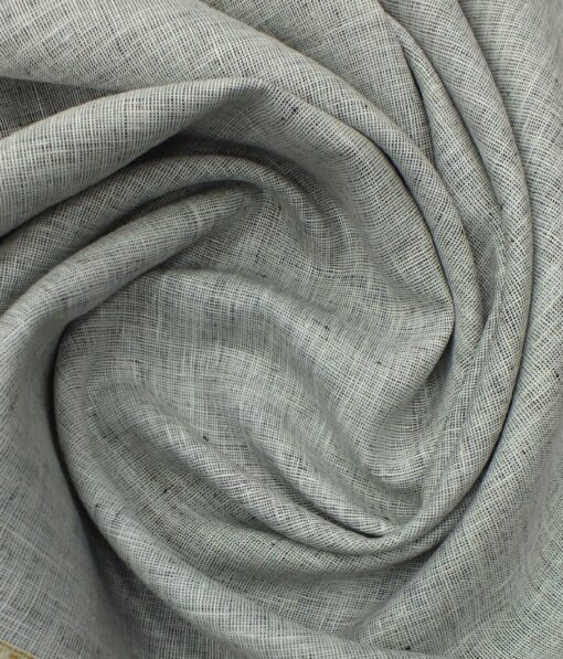 Linen Club Light Grey 100% Pure Linen Structured Trouser Fabric (1.30 M)