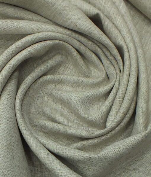 Linen Club Light Tan Beige 100% Pure Linen Structured Trouser Fabric (1.30 M)