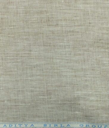 Linen Club Light Tan Beige 100% Pure Linen Structured Trouser Fabric (1.30 M)