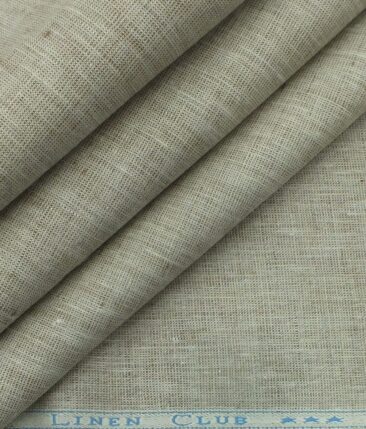 Linen Club Light Tan Beige 100% Pure Linen Structured Trouser Fabric (1.30 M)
