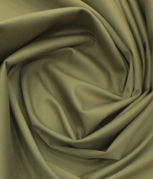 Ankur by Arvind Hazelnut Beige Solid Cotton Lycra Stretchable Trouser Fabric (Unstitched - 1.40 Mtr)