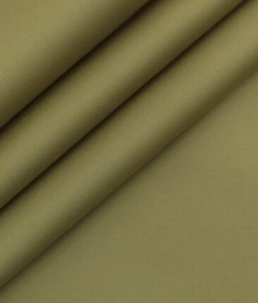 Ankur by Arvind Hazelnut Beige Solid Cotton Lycra Stretchable Trouser Fabric (Unstitched - 1.40 Mtr)