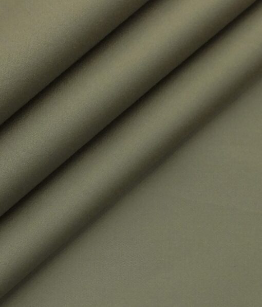 Ankur by Arvind Hazelwood Solid Cotton Lycra Stretchable Trouser Fabric (Unstitched - 1.40 Mtr)