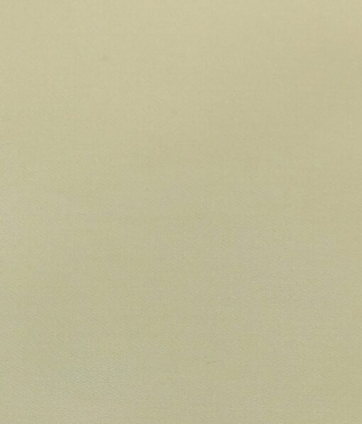 Ankur by Arvind Latte Beige Solid Cotton Lycra Stretchable Trouser Fabric (Unstitched - 1.40 Mtr)