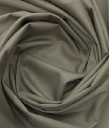 Ankur by Arvind Mouse Solid Cotton Lycra Stretchable Trouser Fabric (Unstitched - 1.40 Mtr)