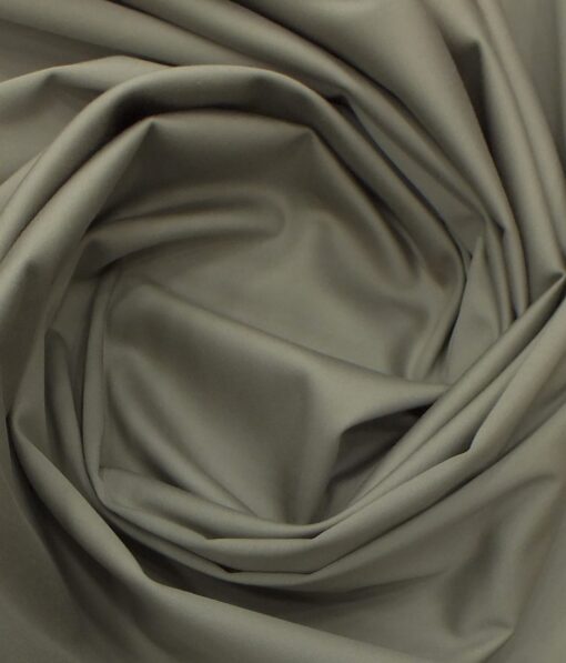 Ankur by Arvind Mouse Solid Cotton Lycra Stretchable Trouser Fabric (Unstitched - 1.40 Mtr)