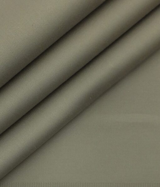Ankur by Arvind Mouse Solid Cotton Lycra Stretchable Trouser Fabric (Unstitched - 1.40 Mtr)