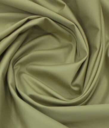 Ankur by Arvind Oat Beige Solid Cotton Lycra Stretchable Trouser Fabric (Unstitched - 1.40 Mtr)