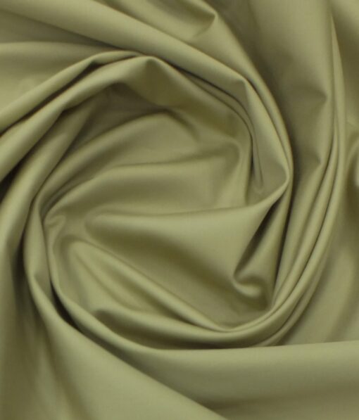 Ankur by Arvind Oat Beige Solid Cotton Lycra Stretchable Trouser Fabric (Unstitched - 1.40 Mtr)