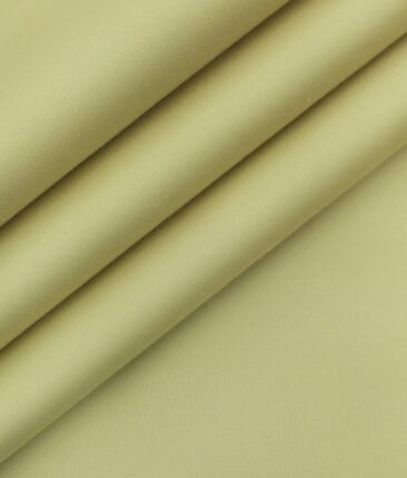 Ankur by Arvind Shortbread Beige Solid Cotton Lycra Stretchable Trouser Fabric (Unstitched - 1.40 Mtr)