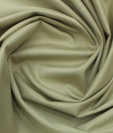 Ankur by Arvind Tan Beige Solid Cotton Lycra Stretchable Trouser Fabric (Unstitched - 1.40 Mtr)