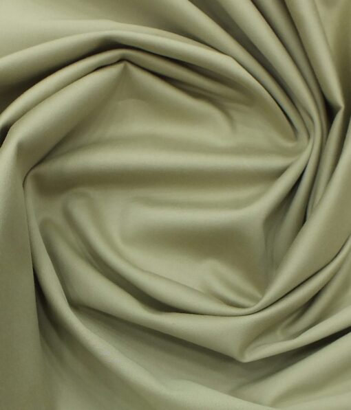 Ankur by Arvind Tan Beige Solid Cotton Lycra Stretchable Trouser Fabric (Unstitched - 1.40 Mtr)