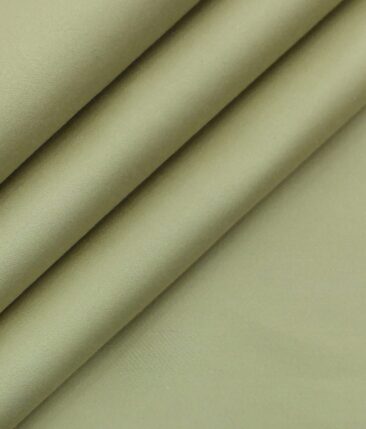 Ankur by Arvind Tan Beige Solid Cotton Lycra Stretchable Trouser Fabric (Unstitched - 1.40 Mtr)