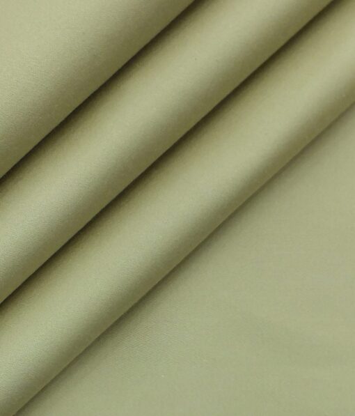 Ankur by Arvind Tan Beige Solid Cotton Lycra Stretchable Trouser Fabric (Unstitched - 1.40 Mtr)