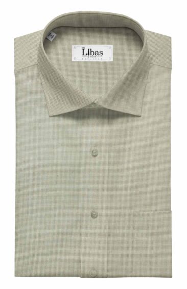 Bombay Rayon Men's Beige 100% Cotton Structured Shirt Fabric (1.60 M)
