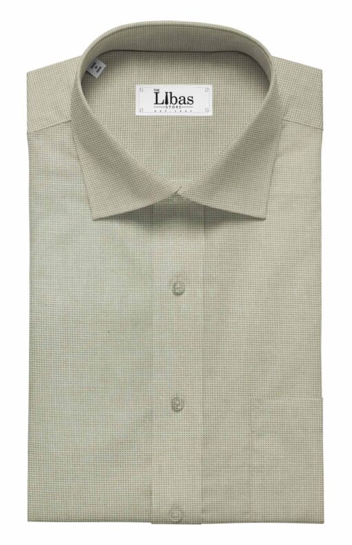 Bombay Rayon Men's Beige 100% Cotton Structured Shirt Fabric (1.60 M)