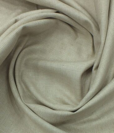 Bombay Rayon Men's Beige 100% Cotton Structured Shirt Fabric (1.60 M)