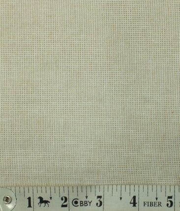 Bombay Rayon Men's Beige 100% Cotton Structured Shirt Fabric (1.60 M)