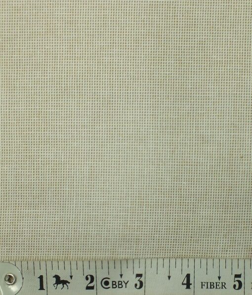 Bombay Rayon Men's Beige 100% Cotton Structured Shirt Fabric (1.60 M)